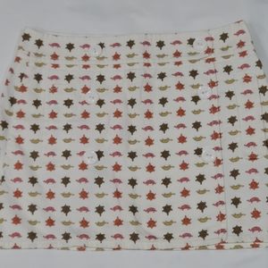 J. Crew womens midi  skirt 100% cotton  turtle print
